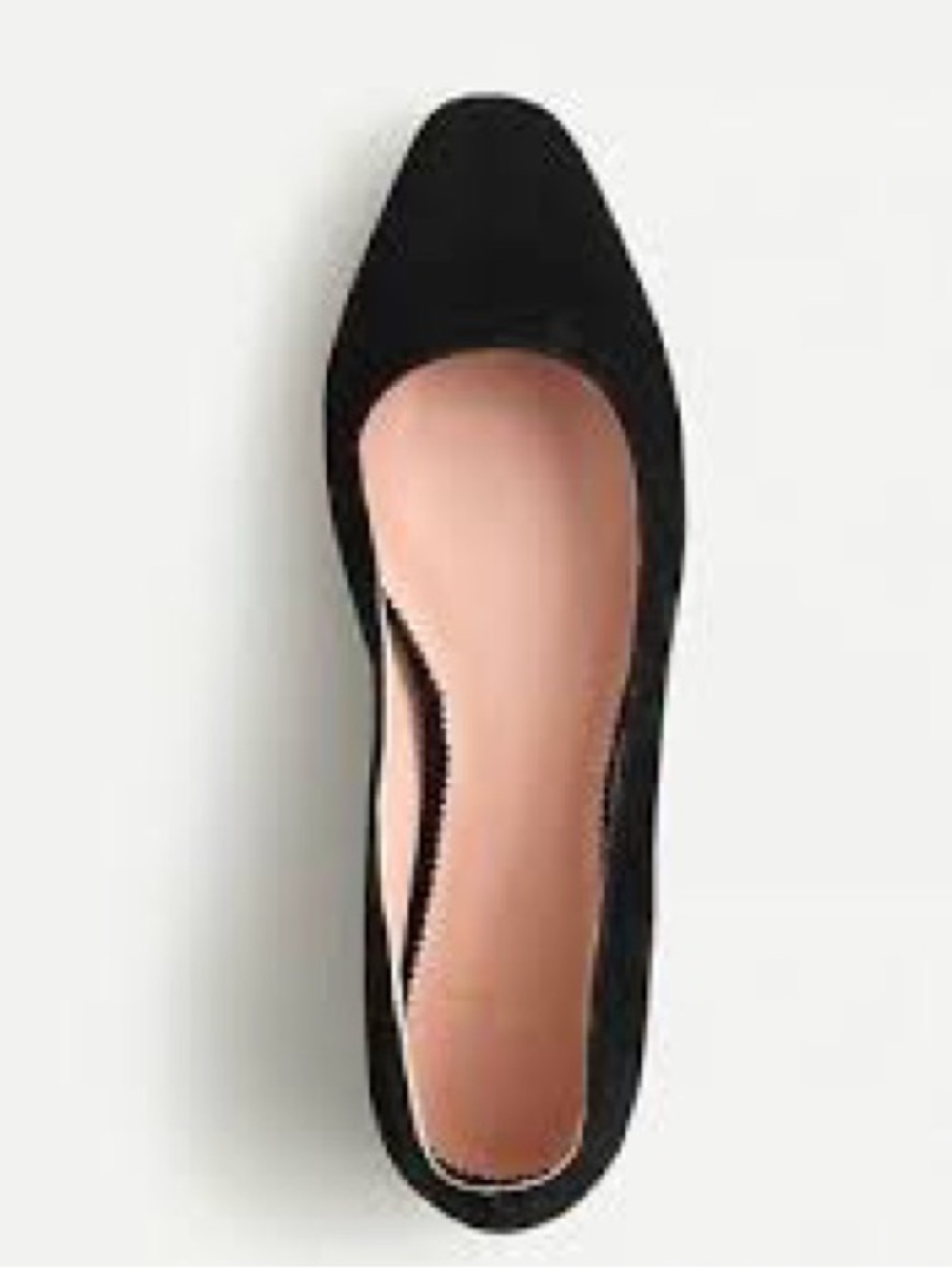 J. Crew Kate Black Suede Rounded-Square Toe low heeled pumps